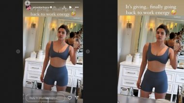 Priyanka Chopra Inspires Fitness Enthusiasts, Fans and Followers with Instagram Story Featuring Herself in Workout Gear (View Pics)